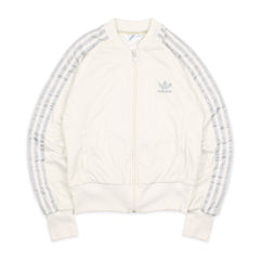 Adidas Firebird Trackjacket in Weiß Silber Größe M