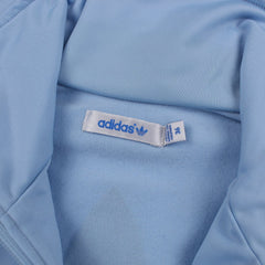 Adidas Firebird Vintage Jacke in Babyblau Marineblau Größe S