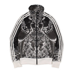 Adidas Firebird Vintage Trackjacket in Schwarz Weiß Größe S