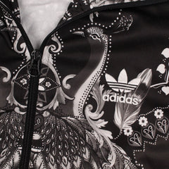 Adidas Firebird Vintage Trackjacket in Schwarz Weiß Größe S