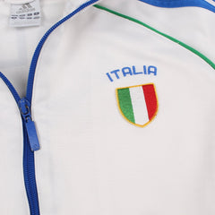 Adidas Italien Zipper in Weiß Blau Größe L
