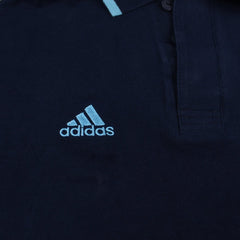 Adidas Marseille Vintage Polo Shirt in Marineblau Größe S