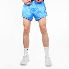 Adidas Retro Glanz Shorts Gestreift - Farbe: LightSkyBlue - Größe: M - VintageR2