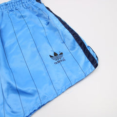 Adidas Retro Glanz Shorts Gestreift - Farbe: LightSkyBlue - Größe: M - VintageR2