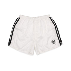 Adidas Retro Nylon Short in Weiß Schwarz Größe M