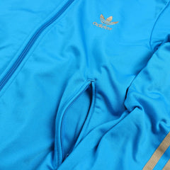 Adidas Retro Sportjacke Trefoil - Farbe: LightSkyBlue - Größe: M - VintageR2