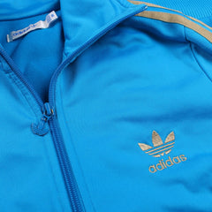 Adidas Retro Sportjacke Trefoil - Farbe: LightSkyBlue - Größe: M - VintageR2