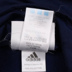 Adidas Retro Trainingsjacke in Marineblau Weiß Größe M