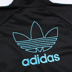 Adidas Trefoil glanz Jacke - Farbe: Black - Größe: S - VintageR2