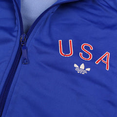 Adidas USA Vintage Jacke in Blau Größe M