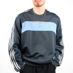 Adidas Vintage Firebird Sweater - Farbe: Grey - Größe: L - VintageR2