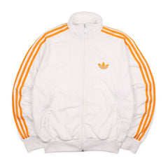 Adidas Vintage Firebird Trainingsjacke in Weiß Orange Größe L