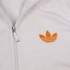 Adidas Vintage Firebird Trainingsjacke in Weiß Orange Größe L