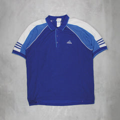 Adidas Vintage Polo Shirt - Farbe: RoyalBlue - Größe: XXL - VintageR2
