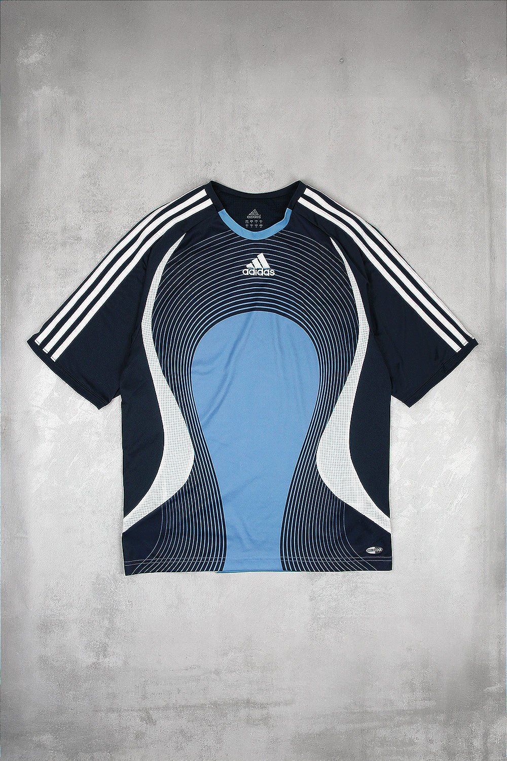 Adidas Vintage Sport T-Shirt - Farbe: LightSkyBlue - Größe: M - VintageR2