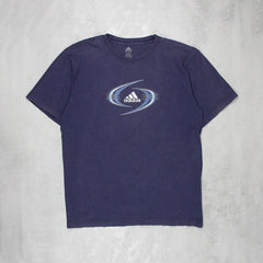 Adidas Vintage T - Shirt - Farbe: Navy - Größe: M - VintageR2