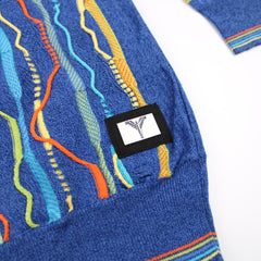 Carlo Colucci Strickpullover - Farbe: RoyalBlue - Größe: XL - VintageR2