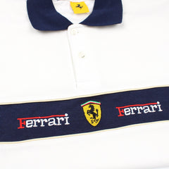 Ferrari Vintage Polo Shirt - Farbe: White - Größe: XXL - VintageR2