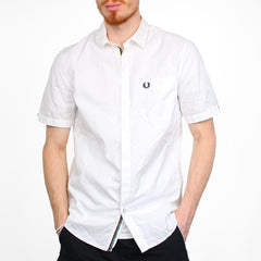 Fred Perry Bradley Wiggins Vintage Oxford Polo Shirt - Farbe: White - Größe: L - VintageR2