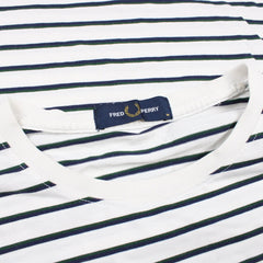 Fred Perry gestreiftes Shirt - Farbe: White - Größe: M - VintageR2