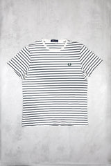 Fred Perry gestreiftes Shirt - Farbe: White - Größe: M - VintageR2