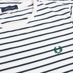 Fred Perry gestreiftes Shirt - Farbe: White - Größe: M - VintageR2