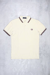 Fred Perry Premium Polo Shirt - Farbe: Beige - Größe: S - VintageR2