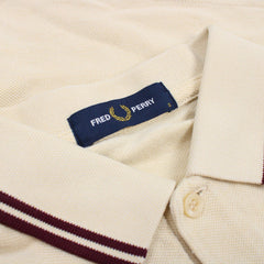 Fred Perry Premium Polo Shirt - Farbe: Beige - Größe: S - VintageR2