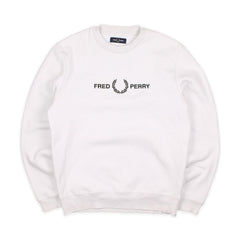 Fred Perry Sweater in Weiß Größe M