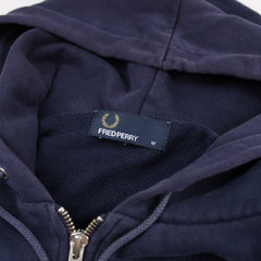 Fred Perry Vintage Kapuzenjacke Hoodie - Farbe: Navy - Größe: M - VintageR2
