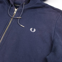 Fred Perry Vintage Kapuzenjacke Hoodie - Farbe: Navy - Größe: M - VintageR2