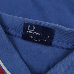 Fred Perry Vintage Polo in Blau Weiß Rot Größe S