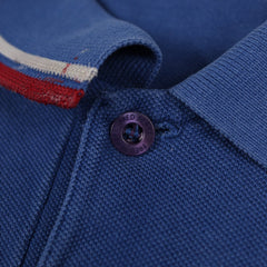 Fred Perry Vintage Polo in Blau Weiß Rot Größe S