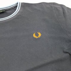 Fred Perry Vintage T-Shirt - Farbe: Grey - Größe: M - VintageR2