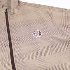 Fred Perry Vintage Trainingsjacke kariert - Farbe: Beige - Größe: S - VintageR2