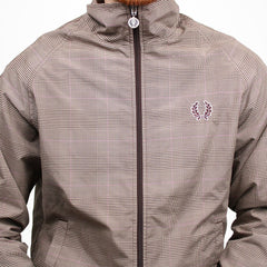 Fred Perry Vintage Trainingsjacke kariert - Farbe: Beige - Größe: S - VintageR2