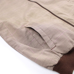 Fred Perry Vintage Trainingsjacke kariert - Farbe: Beige - Größe: S - VintageR2