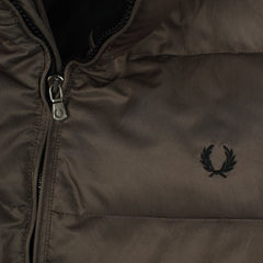 Fred Perry Vintage Winterjacke in Oliv Schwarz Größe M