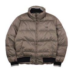 Fred Perry Vintage Winterjacke in Oliv Schwarz Größe M