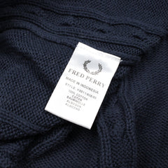Fred Perry Vintage Zopfmuster Pullunder - Farbe: Navy - Größe: XL - VintageR2