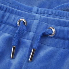 Juicy Couture Velours Jogginghose in Blau Größe M