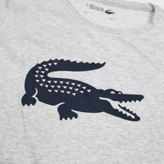 Lacoste Großes Krokodil T - Shirt - Farbe: Grey - Größe: S - VintageR2
