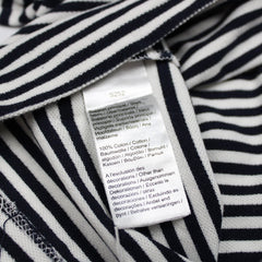 Lacoste Schwarz Weiß Gestreiftes Polo Shirt - Farbe: Black - Größe: M - VintageR2