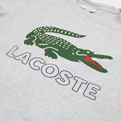 Lacoste T-Shirt großes Krokodil - Farbe: Grey - Größe: M - VintageR2