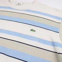 Lacoste Vintage Knit Pullover gestreift - Farbe: Beige - Größe: M - VintageR2