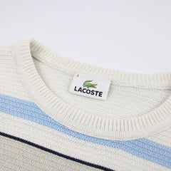 Lacoste Vintage Knit Pullover gestreift - Farbe: Beige - Größe: M - VintageR2