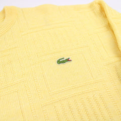 Lacoste Vintage Knit Sweater Muster - Farbe: Gold - Größe: M - VintageR2