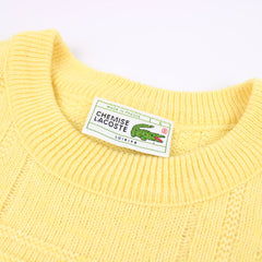Lacoste Vintage Knit Sweater Muster - Farbe: Gold - Größe: M - VintageR2