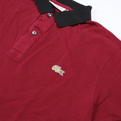 Lacoste Vintage Polo Shirt Krokodil Gold - Farbe: Red - Größe: S - VintageR2