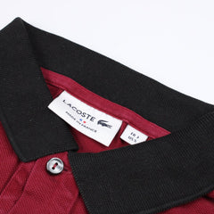 Lacoste Vintage Polo Shirt Krokodil Gold - Farbe: Red - Größe: S - VintageR2